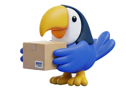Shiptify mascot with package